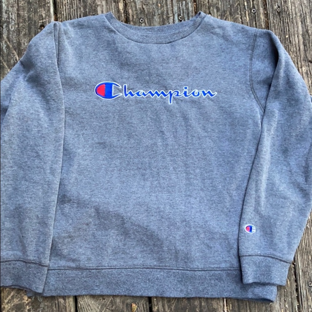 Champion Heather Gray Crewneck Sweatshirt Girls XL
